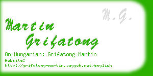 martin grifatong business card